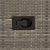  szürke polyrattan dönthető kerti szék párnákkal