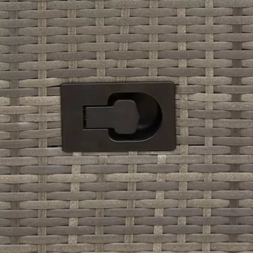  szürke polyrattan dönthető kerti szék párnákkal