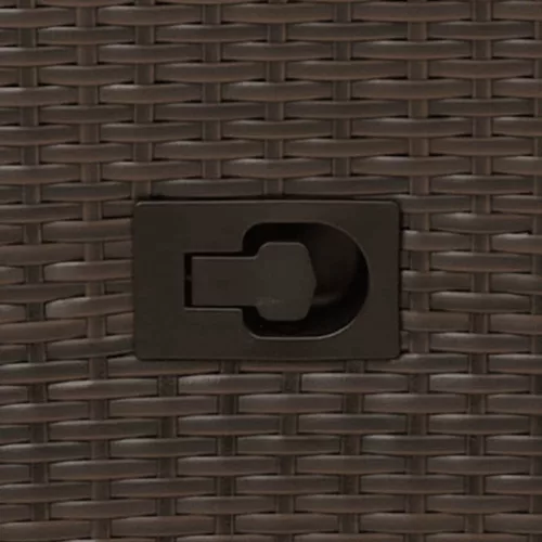  2 db barna polyrattan dönthető kerti szék párnákkal