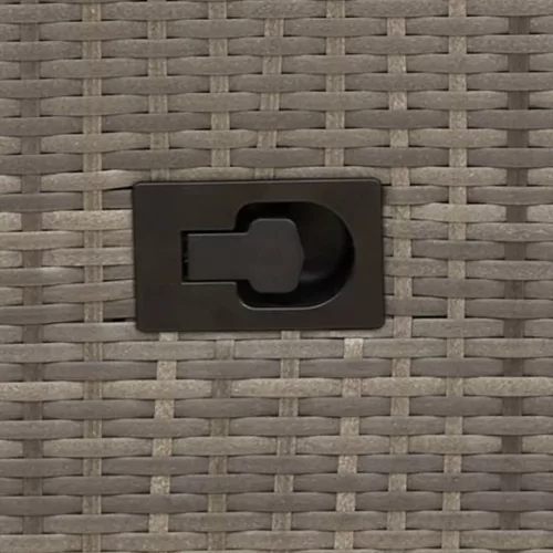  2 db szürke polyrattan dönthető kerti szék párnákkal