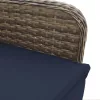  szürke polyrattan dönthető kerti szék párnákkal