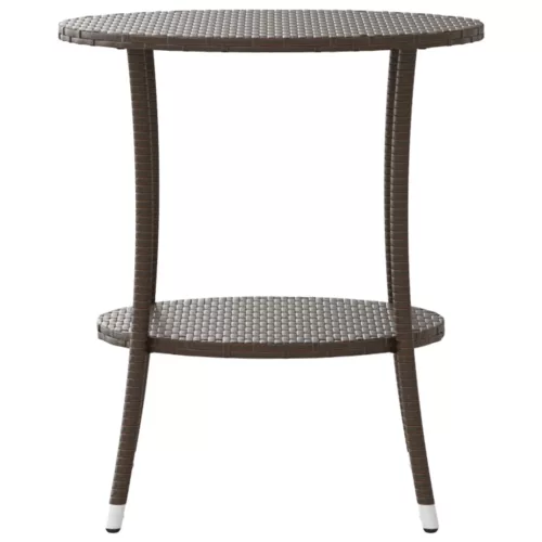  2 db barna polyrattan dönthető kerti szék asztallal