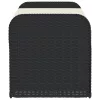  fekete polyrattan tárolópad párnával 115 x 51 x 52 cm