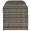  szürke polyrattan tárolópad párnával 115 x 51 x 52 cm
