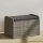  szürke polyrattan tárolópad párnával 80 x 51 x 52 cm
