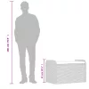  szürke polyrattan tárolópad párnával 80 x 51 x 52 cm