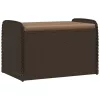 barna polyrattan tárolópad párnával 80 x 51 x 52 cm