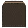  barna polyrattan tárolópad párnával 80 x 51 x 52 cm