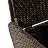  barna polyrattan tárolópad párnával 80 x 51 x 52 cm