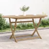  összecsukható tömör akácfa kerti asztal 160 x 85 x 75 cm
