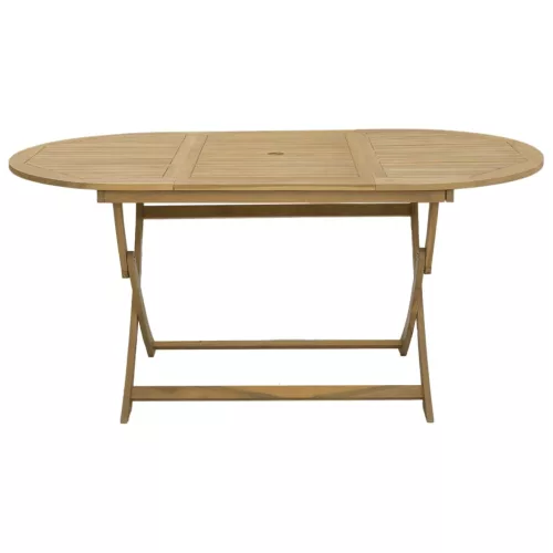  összecsukható tömör akácfa kerti asztal 160 x 85 x 75 cm