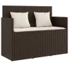 barna polyrattan kerti pad párnákkal
