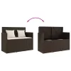  barna polyrattan kerti pad párnákkal