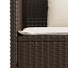  barna polyrattan kerti pad párnákkal