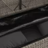  szürke polyrattan akácfa kerti pad párnával