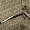  bézs polyrattan kerti pad párnákkal