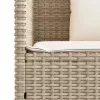  bézs polyrattan kerti pad párnákkal