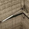  bézs polyrattan kerti pad párnákkal