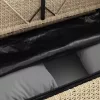  bézs polyrattan kerti pad párnákkal