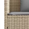  bézs polyrattan kerti pad párnákkal