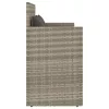  világosszürke polyrattan kerti pad párnákkal