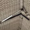  világosszürke polyrattan kerti pad párnákkal