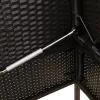  fekete polyrattan kerti pad párnával