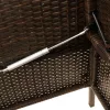  barna polyrattan kerti pad párnákkal