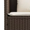  barna polyrattan kerti pad párnákkal