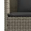  szürke polyrattan akácfa kerti pad párnával