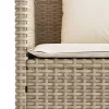  bézs polyrattan kerti pad párnákkal