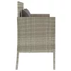  világosszürke polyrattan kerti pad párnákkal