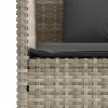  világosszürke polyrattan kerti pad párnákkal