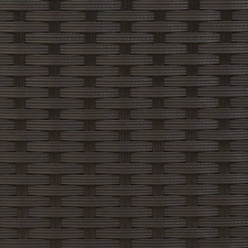  2 személyes fekete polyrattan kerti kanapé baldachinnal/székkel