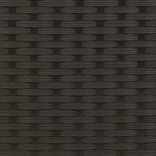  2 személyes fekete polyrattan kerti kanapé baldachinnal/székkel