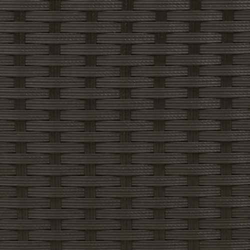  2 személyes fekete polyrattan kerti kanapé zsámollyal