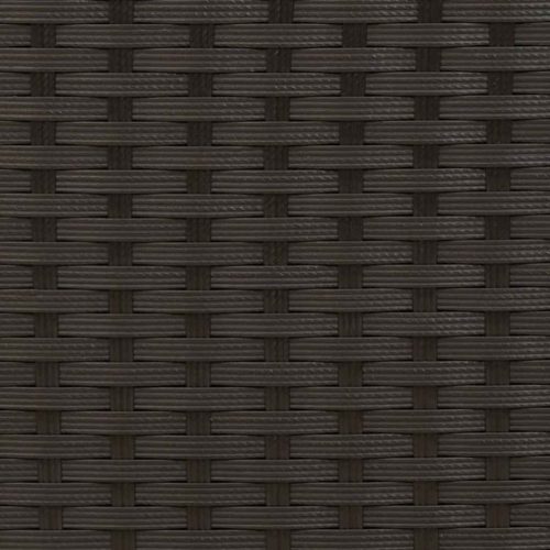  2 személyes fekete polyrattan kerti kanapé zsámollyal