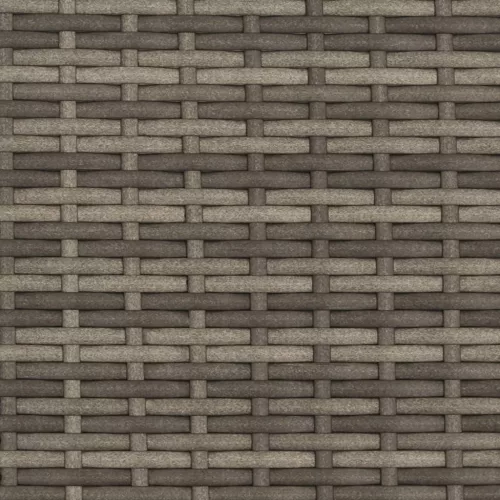  2 személyes szürke polyrattan kerti kanapé zsámolyokkal