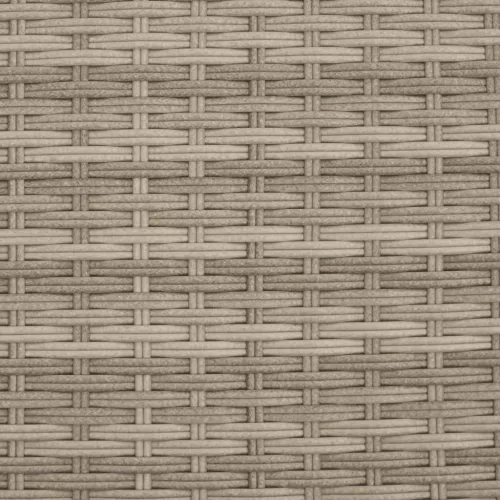  2 személyes világosszürke polyrattan kerti kanapé zsámolyokkal