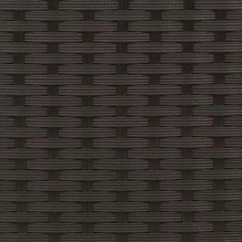  2 személyes fekete polyrattan kerti kanapé baldachinnal/székkel