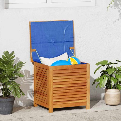  tömör akácfa kerti tárolóláda zsaluval 60 x 50 x 56 cm