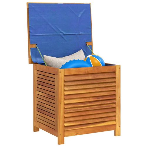  tömör akácfa kerti tárolóláda zsaluval 60 x 50 x 56 cm