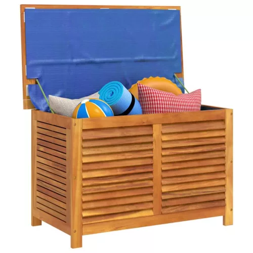  tömör akácfa kerti tárolóláda zsaluval 90 x 50 x 56 cm
