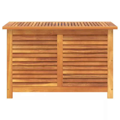  tömör akácfa kerti tárolóláda zsaluval 90 x 50 x 56 cm
