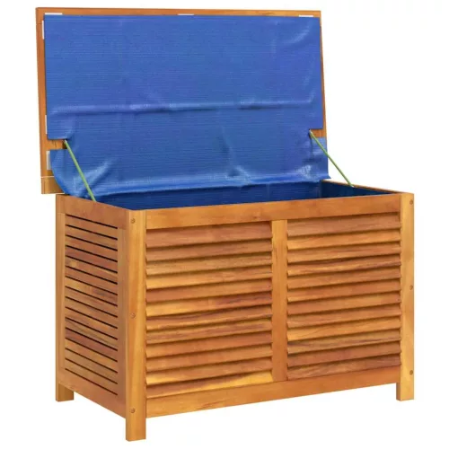  tömör akácfa kerti tárolóláda zsaluval 90 x 50 x 56 cm