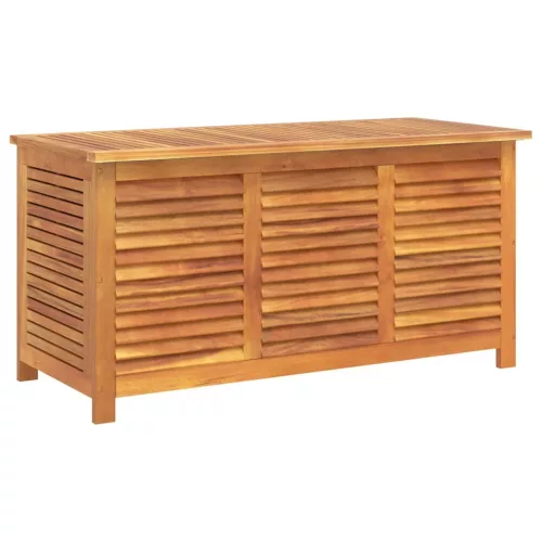  tömör akácfa kerti tárolóláda zsaluval 113 x 50 x 56 cm
