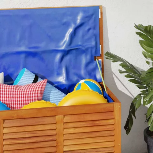  tömör akácfa kerti tárolóláda zsaluval 113 x 50 x 56 cm