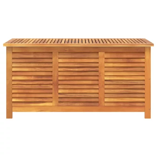  tömör akácfa kerti tárolóláda zsaluval 113 x 50 x 56 cm