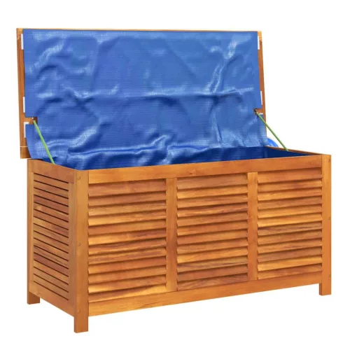  tömör akácfa kerti tárolóláda zsaluval 113 x 50 x 56 cm