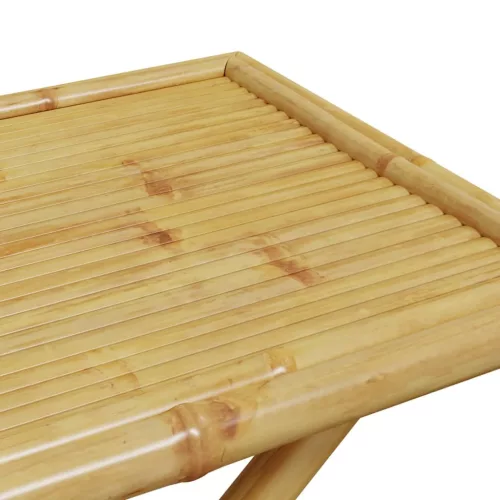  összecsukható bambusz kerti asztal 110x55x75 cm